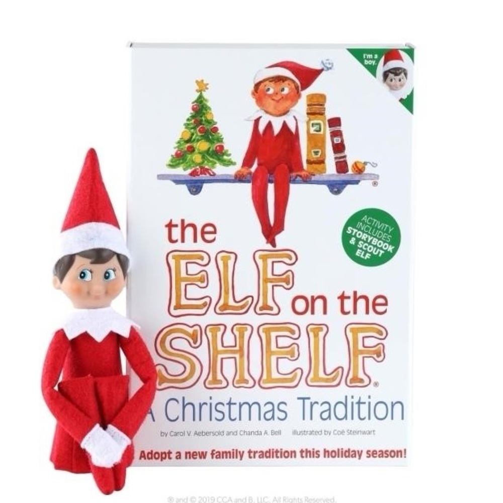 NWT The Elf on The Shelf, Boy, Brown Hair Blue Eyes + Book